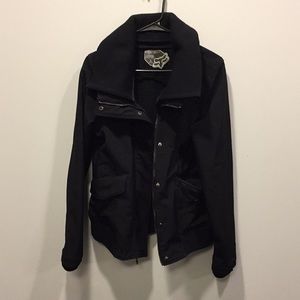 Black coat with thick collars